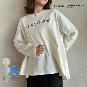 【2024AW新作】ラウンドヘム微起毛シンプルロゴロングTシャツ