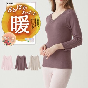 やさしさ物語/ぽかぽかあったか　両面起毛　8分袖インナー