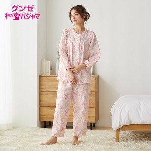 快適工房/婦人　綿100％ Wガーゼ パジャマ 長袖長パンツ