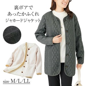 裏ボアであったかふくれジャカードジャケット