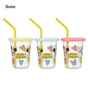 ストロー付き タンブラー230ml 3個セット 風船 ミッキーマウス スケーター SIH2ST