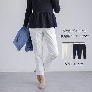 ジャガードストレッチ裏起毛テーパードパンツ　股下65cm　S〜LL