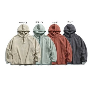 P19775ファッション 2024秋冬新作 パーカー メンズ   無地 保温 連帽
