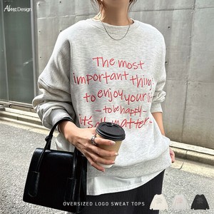 裏起毛 ロゴ エンブロイダリー スウェット トップス