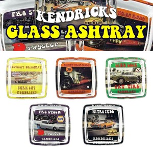 【70's レトロヴィンテージ】【Advertising】GLASS ASH TRAY アメリカン 灰皿 KENDRICKS