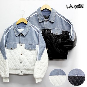 Blouson Jacket Denim Jacket Cotton Batting Blouson Switching