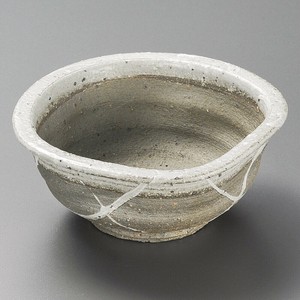 灰化粧流し角小鉢(信楽焼)