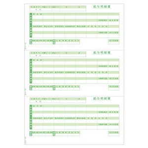 給与明細書 A4タテ 3面
