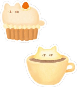 Stickers Cafe Time Neko