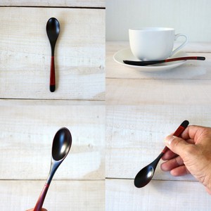 丁度良い深さと大きさ【木製・小型】wooden/塗り分けマルチスプーン　溜