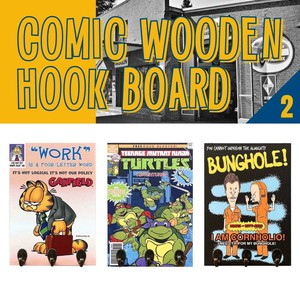 【アメコミ万歳！】Comic Wooden Hook Board コミックウッドフックボード GARFIELD TMNT 他