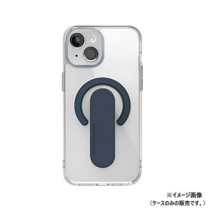 Mag Grip レンズガード一体型クリアケース for iPhone 15 ネイビー MMS25304i15