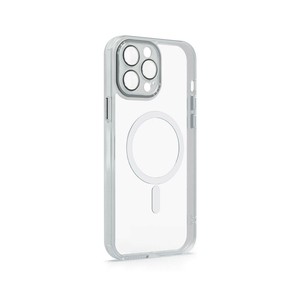 レンズガード一体型MagSafe対応クリアケース for iPhone14Pro スモーキークリア