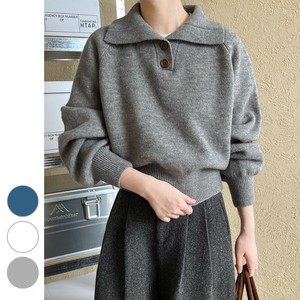 Sweater/Knitwear Cropped Sten Collar [2024 A/W NEW]