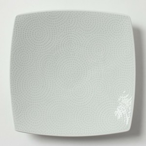 Square Plate 18.5cm Appetizer Celadon Spiral Pattern Dishwasher Safe Made in Japan