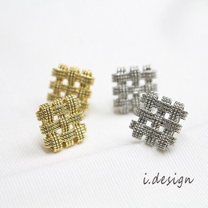 メッシュデザインスクエアピアス