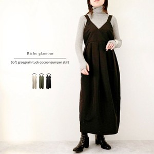 Jumper Dress Soft Grosgrain Pinafore Dress Tuck