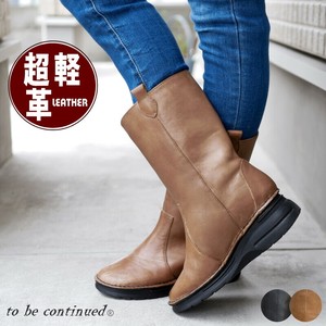 Mid Calf Boots Ladies fashion Lightweight Genuine leather Leather