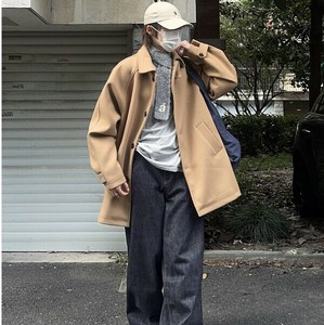 P19790トッブス コート長袖  メンズ  保温 防風 2024秋冬新作  加厚 ヴィンテージ