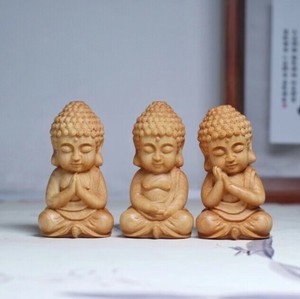 小沙弥 仏様 木彫り 置物  インテリア BQ6228