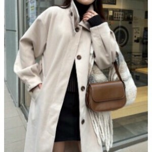 Coat Sten Collar Puff Sleeve Spring