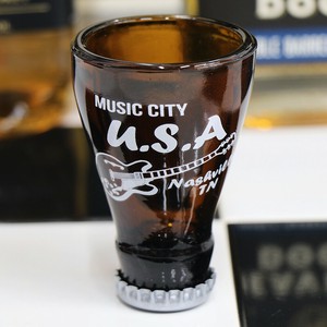 【ミュージック ＆ フィルム スター】ショットグラス Nashville Beer Bottle Top MSP-SG-N5351