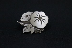 【 帯留め 】真鍮　朝顔  (1173-1429-010)