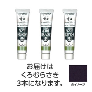 ターナー　アクリルガッシュ　ジャパネスクカラーシリーズ　　20ml　363くろむらさき　3個