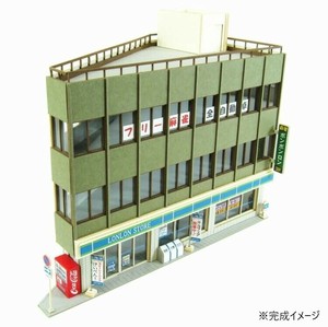 みにちゅあーとキット なつかしのジオラマシリーズ S=1/150 鋭角ビルA MP03-84