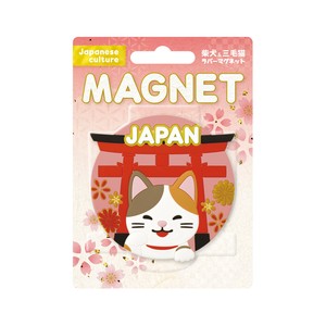 Japanese culture MAGNET 三毛猫 04鳥居