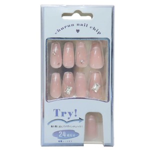 【取寄品】ネイルチップロングスクエアタイプ PINK MAGNET