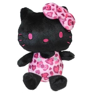 【ぬいぐるみ】ハローキティ お座りぬいぐるみ ヒョウ柄シリーズ ブラック