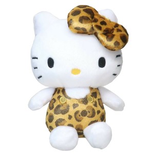 【ぬいぐるみ】ハローキティ お座りぬいぐるみ ヒョウ柄シリーズ ブラウン