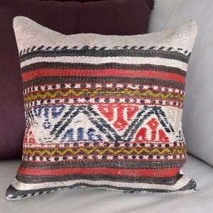 クッションカバー 40×40cm キリム ウール Turkish Kilim Cushion アウトレット 難あり品