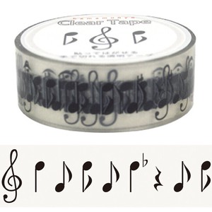 HAMAMONYO Washi Tape Music Note Clear Made in Japan