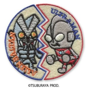 PU17 ウルトラマンシリーズxパンソンワークス アイロン接着ワッペン(ウルトラマン＆バルタン星人)
