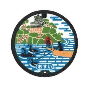 PML39 マンホールワッペンお城編 「愛知県 犬山市」 シール・アイロン両用タイプ