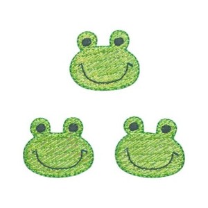 25014 パイオニア リトルアップリケ(キラキラかえる)3枚入り