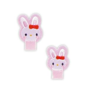 25005 パイオニア 名札付けアップリケ(うさぎ)大小各1個付き