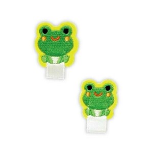 25001 パイオニア 名札付けアップリケ(かえる)大小各1個付き