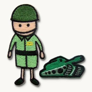 23317 おしごとシリーズ 「自衛隊員」ワッペン アイロン接着