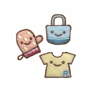 23259 モチーフ ワッペン 3個付き アイロン接着
