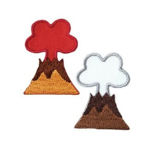 23086 ワッペン（火山） アイロン接着タイプ
