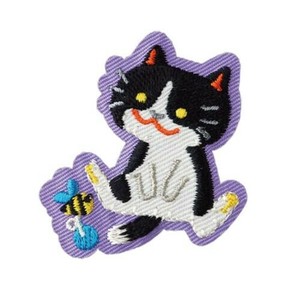 23071 ねこワッペン（ハチワレ） アイロン接着タイプ