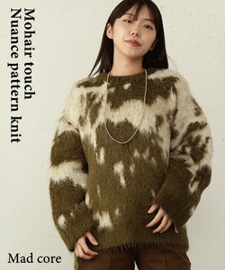 Sweater/Knitwear Nuance Pattern Mohair