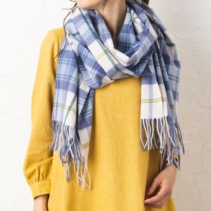 Stole Check Pattern Cashmere