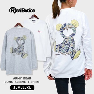 RealBvoice リアルビーボイス ARMY BEAR LONG SLEEVE T-SHIRT