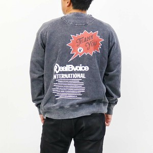 RealBvoice リアルビーボイス THANK YOU PIGMENT CREW SWEAT