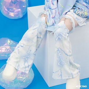 保暖袜套 女士 原宿系 粉彩
