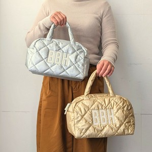 "BBH" QUILTED MINI BOSTON / ランチバッグ ボストンバッグ 保温保冷 犬のお散歩バッグ キルティング 刺繍